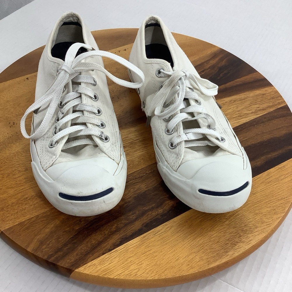 Jack Purcell CONVERSE White Leather Low Top Sneakers Unisex Sz Women’s 8